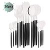 Black Gold 11Pcs Dinnerware Set Stainless Steel Dinner Knife Fruit Fork Spoon Cutlery Set Kitchen Tableware Flatware Set