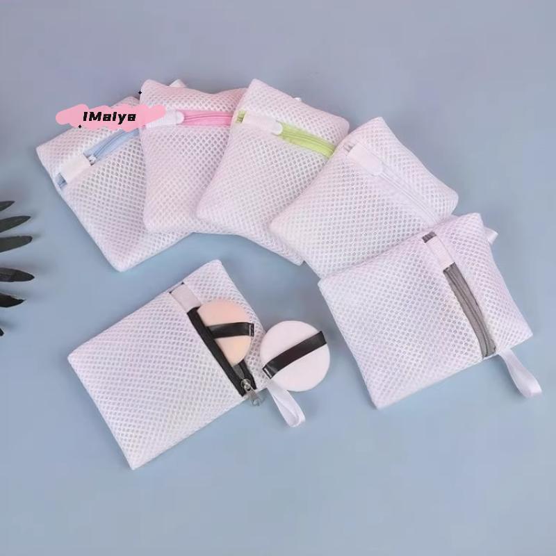 M-1Pcs 10x10cm Laundry Sock & Small Item Storage Bags With Zipper Closure - Heavy-Duty Mesh Laundry Bags With Corner Design