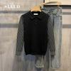 Fleece-lined Fake Two Pieces Sweaters Men's Autumn and Winter New Fashion Casual Shirt Collar Sweater Thermal Bottoming Shirt