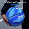 Size 7 Black Mamba Outdoor Wear-Resistant Street Basketball - Genuine Soft Leather, Gift for Adults.