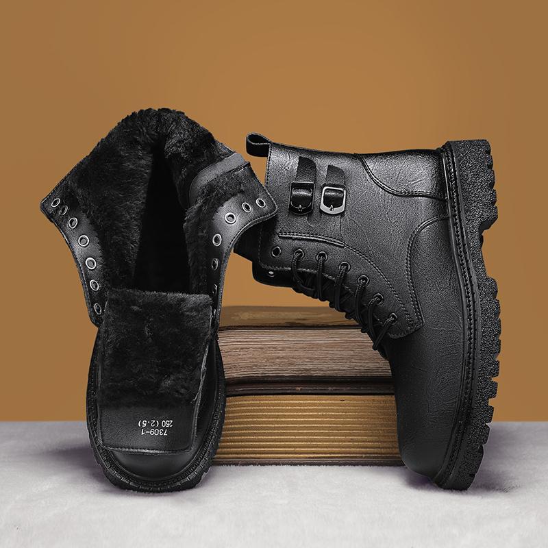 High Quality Men Boots Fashion British Style Outdoor Comfortable Lace Up Non-Slip Business Boots Ankle Safety Shoes Men