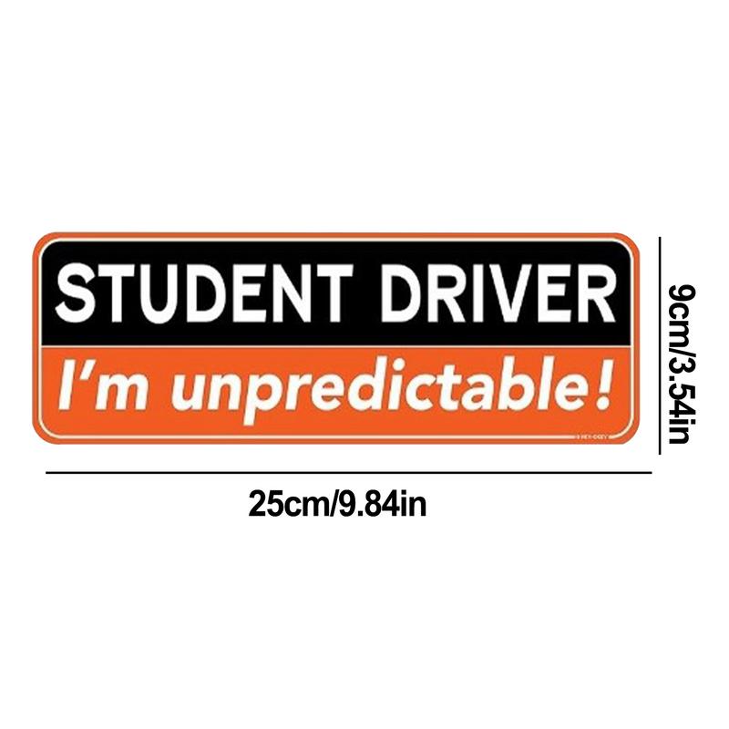 Student Driver Magnet New Driver Magnet For Car High-Visibility Rookie Driver Bumper Sticker For Teen Driving Safety Warning