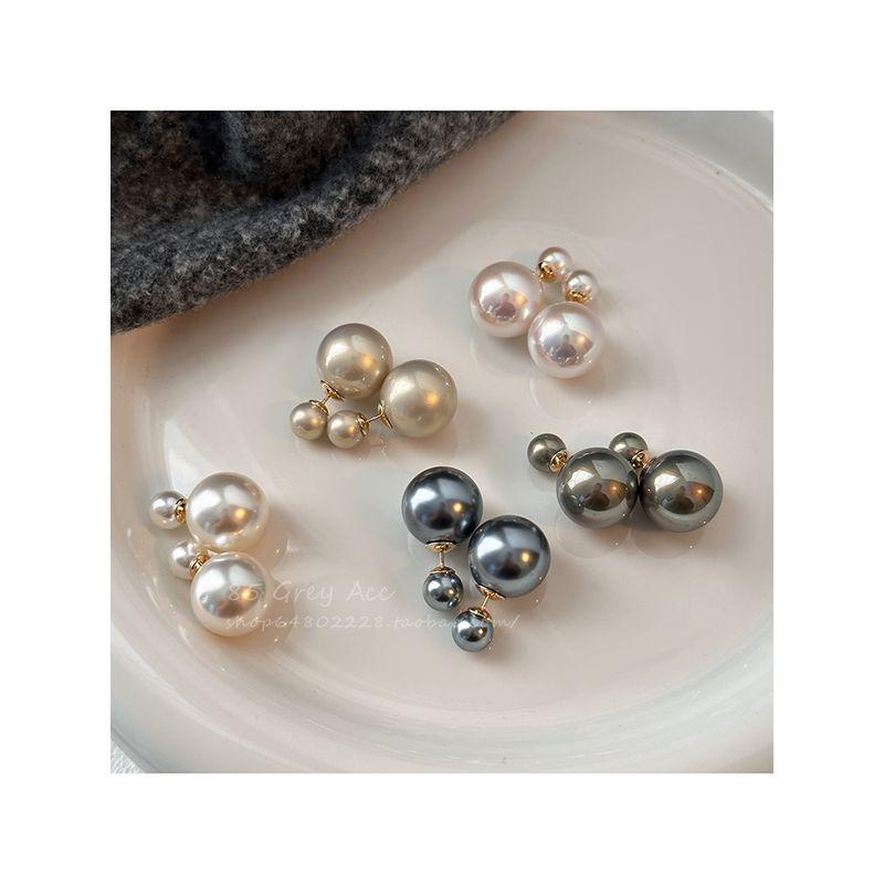 Female Multiple Ways to Wear Accessible Luxury S925 Silver Pearl Stud Earrings