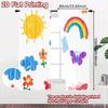 Set Of 2 Flat Printing Curtains Butterfly Rainbow Sky Digital Printed Polyester Drapes Festive Holiday Perfect Curtain