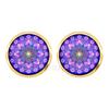 Enamel Mandala Lotus Earrings Henna Yoga Jewelry Stud Earrings For Women Charm Art Picture OM Symbol Buddhism Zen Glass Jewelry