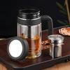 OLOEY Double-Walled Borosilicate Glass Tea Infuser Mug