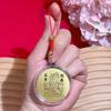 2027 Year of the Goat Gold Foil Lucky Pendant Fine Engraved Design Good Fortune Charm for Collectible Gift Jewelry