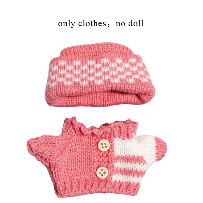 

Cute Plush Vinyl Doll Clothes Kawaii Sweater Hat for Labubu Plushies Stuffed Animals Wear Fit for 10-17cm Kpop Dolls Accessories