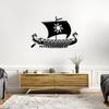 Viking Ship Wall Decor Metal Art Pirate Sculpture Living Room Gift