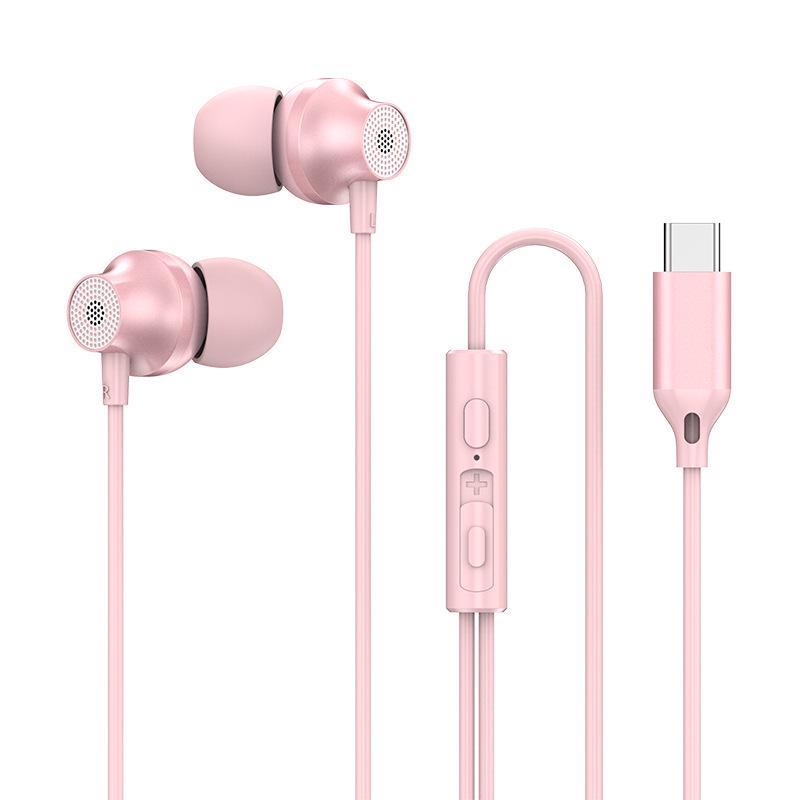 Wired Metal In-Ear Earphones with 3.5mm and Type-C Ports - Heavy Bass and Mobile Control