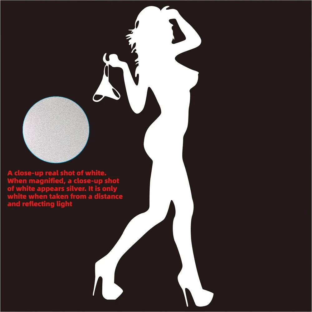 Автонаклейка Силуэт сексуальной девушки Автонаклейка Водонепроницаемая виниловая наклейка для кузова автомобиля, окна и бампера Стайлинг Декоративная наклейка