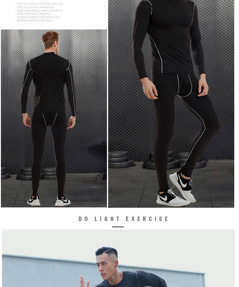 Men's Autumn/Winter Fleece-Lined Quick-Dry Long-Sleeve Running Shirt