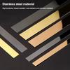 Self-adhesive Metal Molding Trim Mirror Edging Stainless Steel Decoration Line Waterproof Edge Banding Strip Background Wall