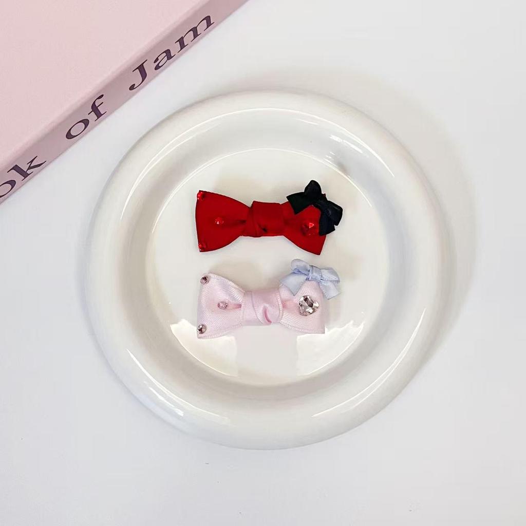 Color Series Yorkshire Maltese Teddy Bow Hair Clip - Pet Hair Accessories for Cats and Dogs