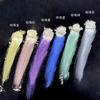 6Pcs/Set Aurora Mermaid Nail Art Powder High-Gloss Polarized White Pearl Chrome Pigment Chameleon Manicure Rubbing Mica