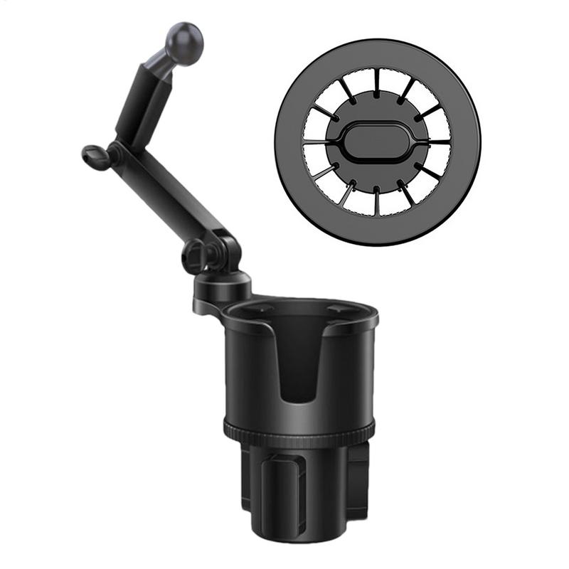 Car Cup Holder with Phone Mount 360 Degree Rotation Magnetic Cell Phone Stand Drink Cup Holder Adapter Phone Stand for Auto