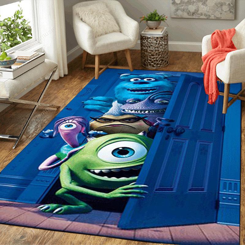 1pc Monsters, Inc Pattern Area Rug Soft Flannel Floor Mat for Living Room,Office,Bedroom and Carpet