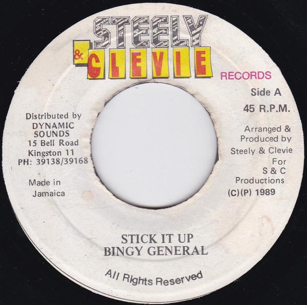 7inch Record REUBEN 'BINGIE GENERAL' DIXON - Stick It Up NONE Steely & Clevie 1989 Jamaica Reggae, Ska & Dub Used