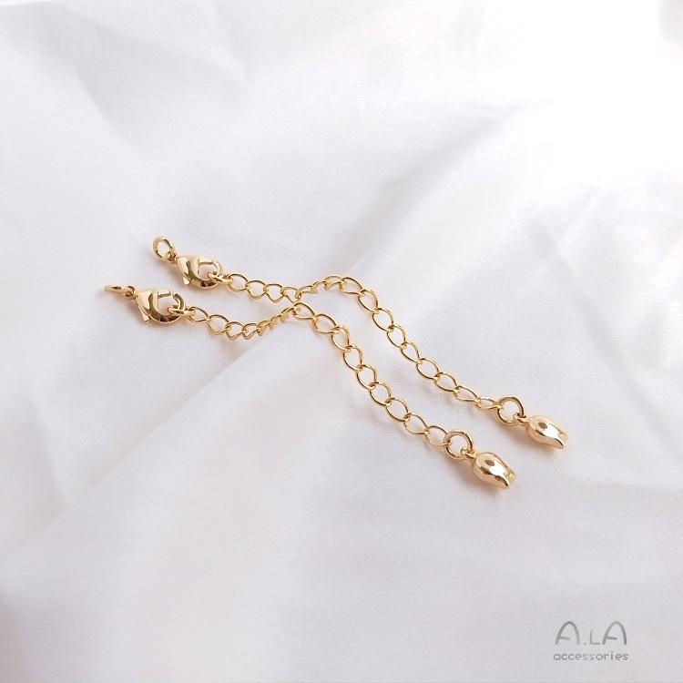 14K Gold Filled Color-Retaining Extension Chain for DIY Jewelry