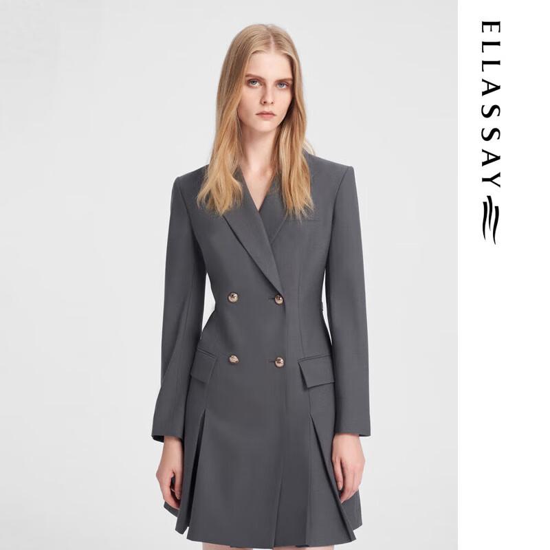 ELLASSAY Women's Wool Blend High-Waist Blazer Dress