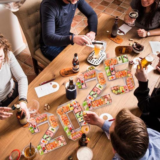 2025 Graduation Charcuterie Number Box 10" Fillable Cardboard Letter Tray Chocolate Candy Cake Box for Grad Party Supplies