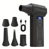 Powerful Turbo Fan with Smart Display – 130000 RPM, 4 Speed Levels, Includes 5 Nozzles & High-Capacity Battery