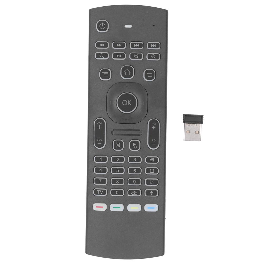 Universal TV Remote Wireless Keyboard Fly Mouse with Motion Sensing Voice Search IR Learning for Android TV Box PC