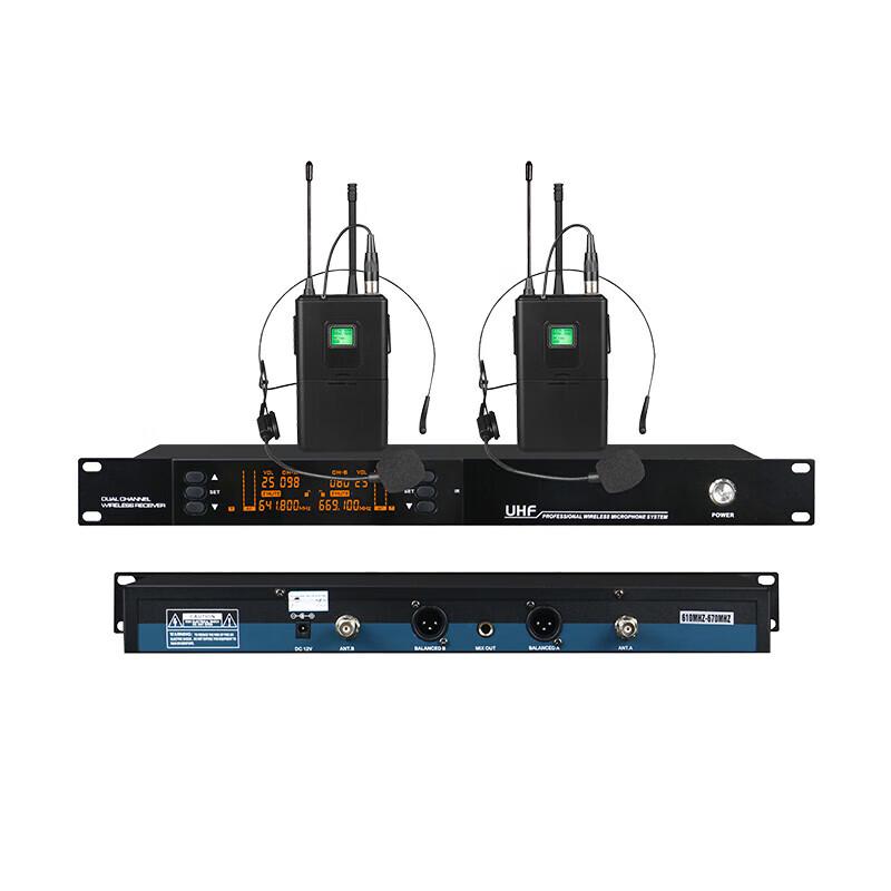 Professional Dual Wireless Headset Microphone System (CN version)
