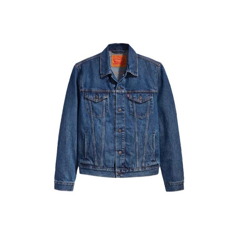 Levis Button-Down Collar Denim Jacket Men Jacket Blue 72334-0406