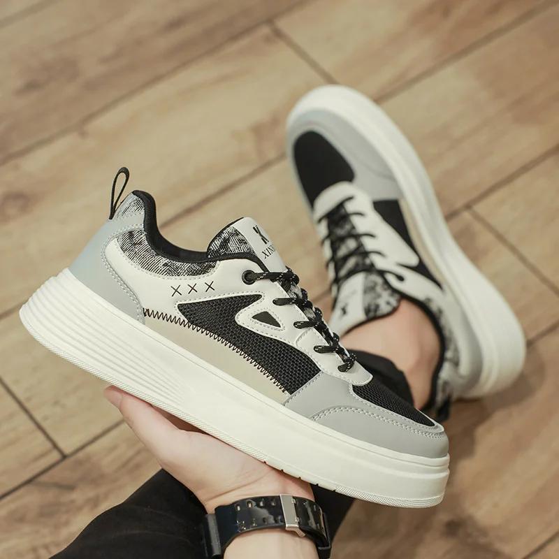 Mode Skateboard Ventilerande Herrskor Skor för Män Casual Sneaker Sport och Fritid Loafers Halkfria Vår och Höst Nya