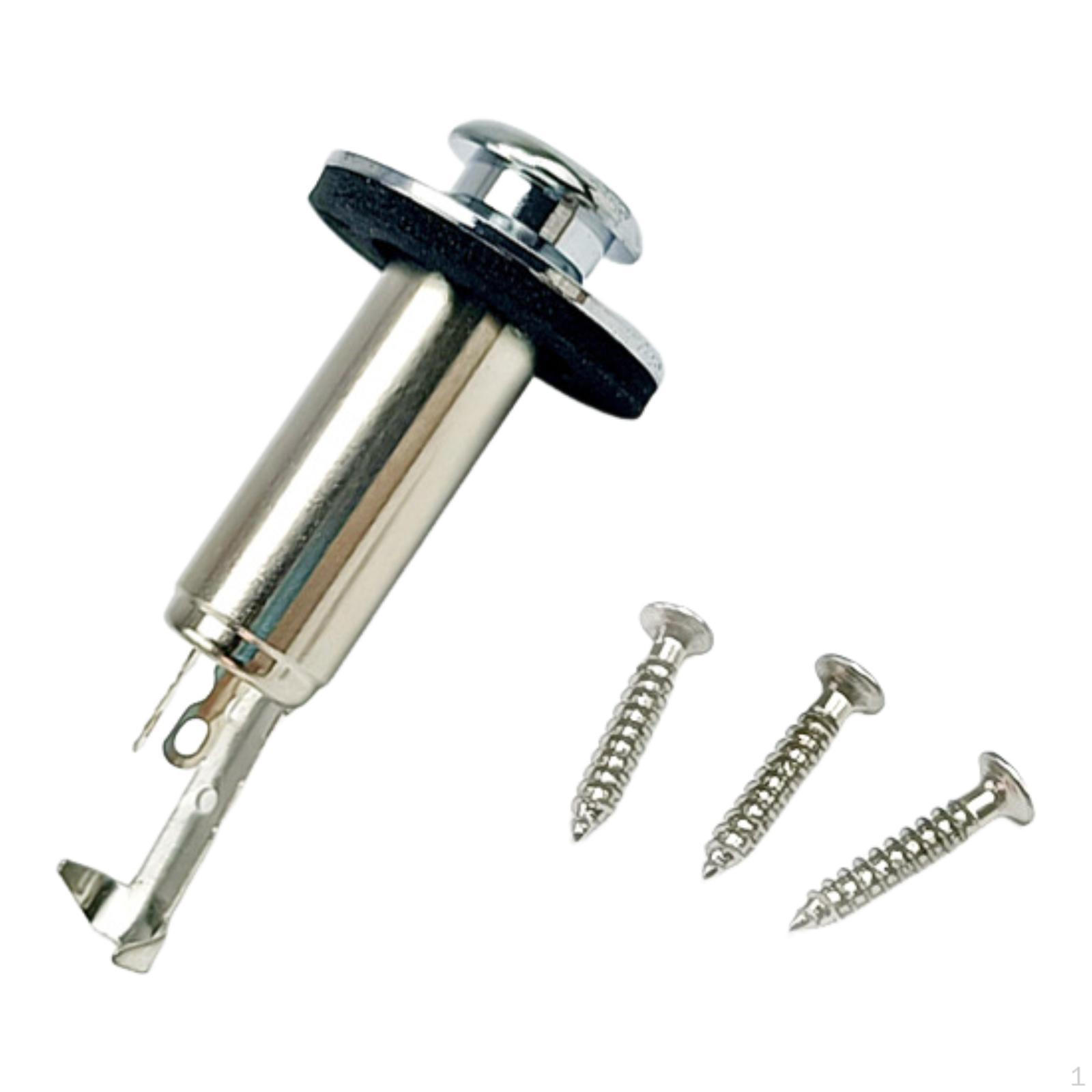 

Acoustic Electric Guitar Mono Endpin Output Jack Replaces Bass Repair 6.35mm for