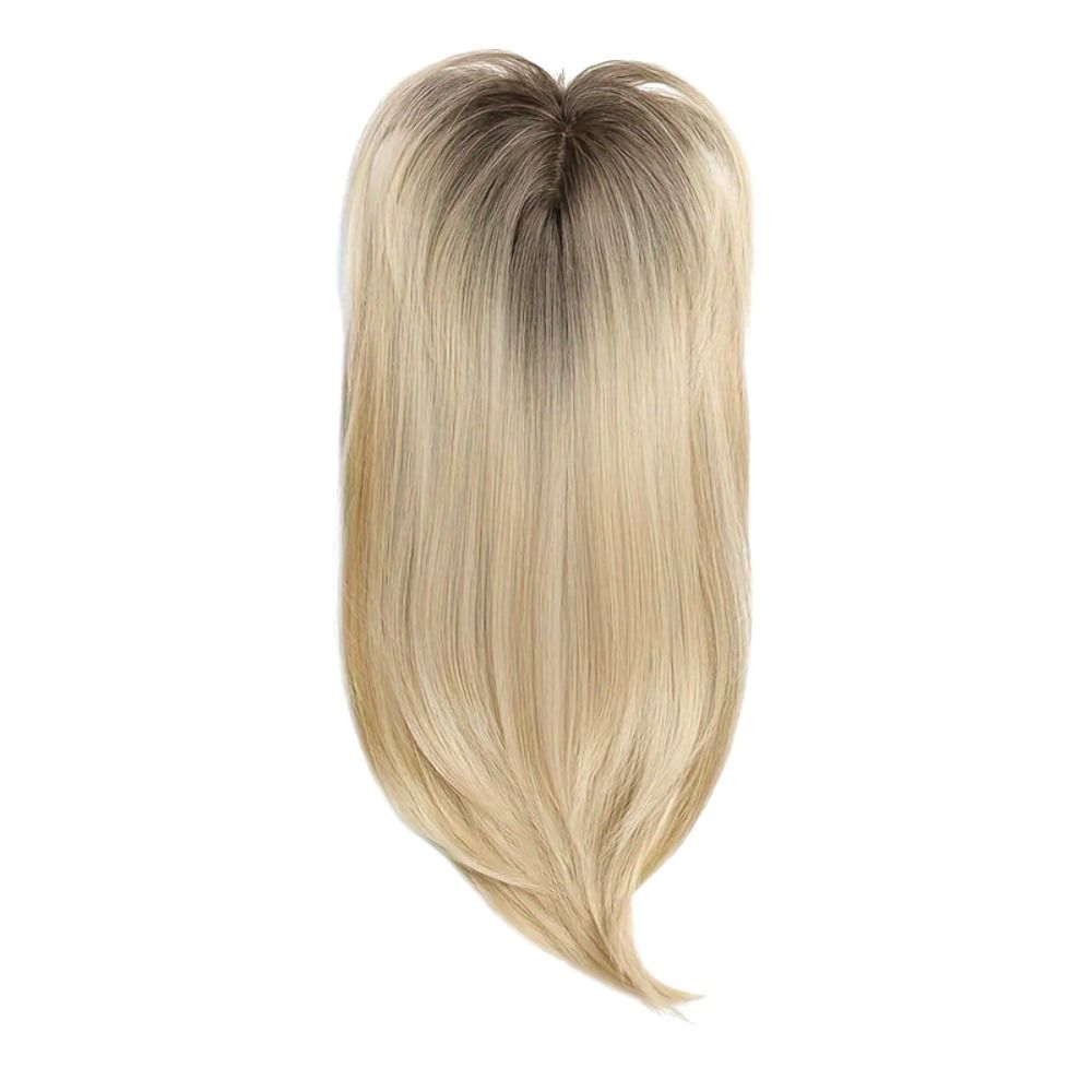 Clip-in Schicht-Haartopper mit Pony Ombré Natürliche Topper Haarteile für dünner werdendes Haar