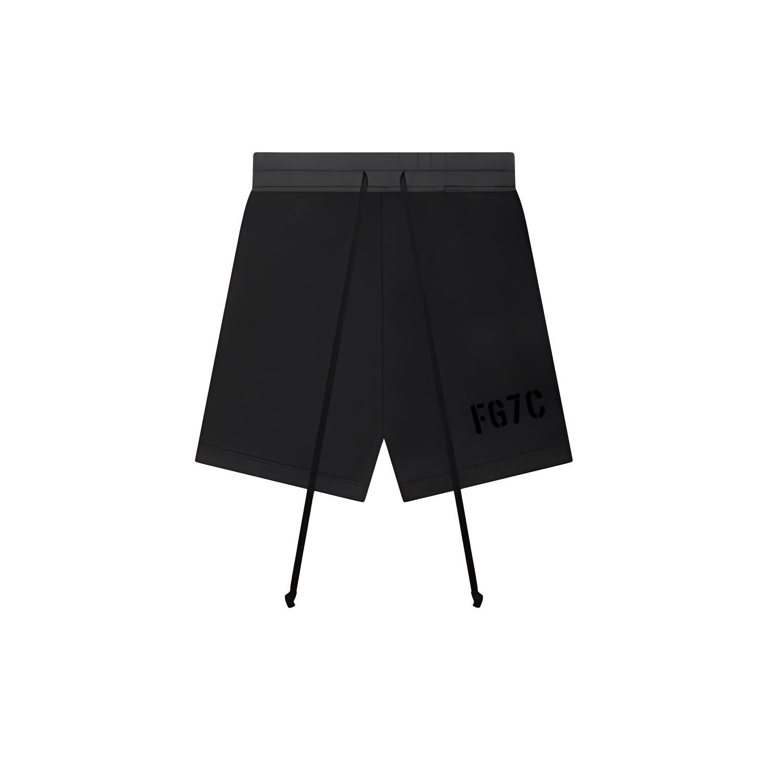 

Fear of God FG7C Принт логотипа Бархатные спортивные шорты с завязками на шнурке Унисекс Плавки черные FG40-028FLC-001 S