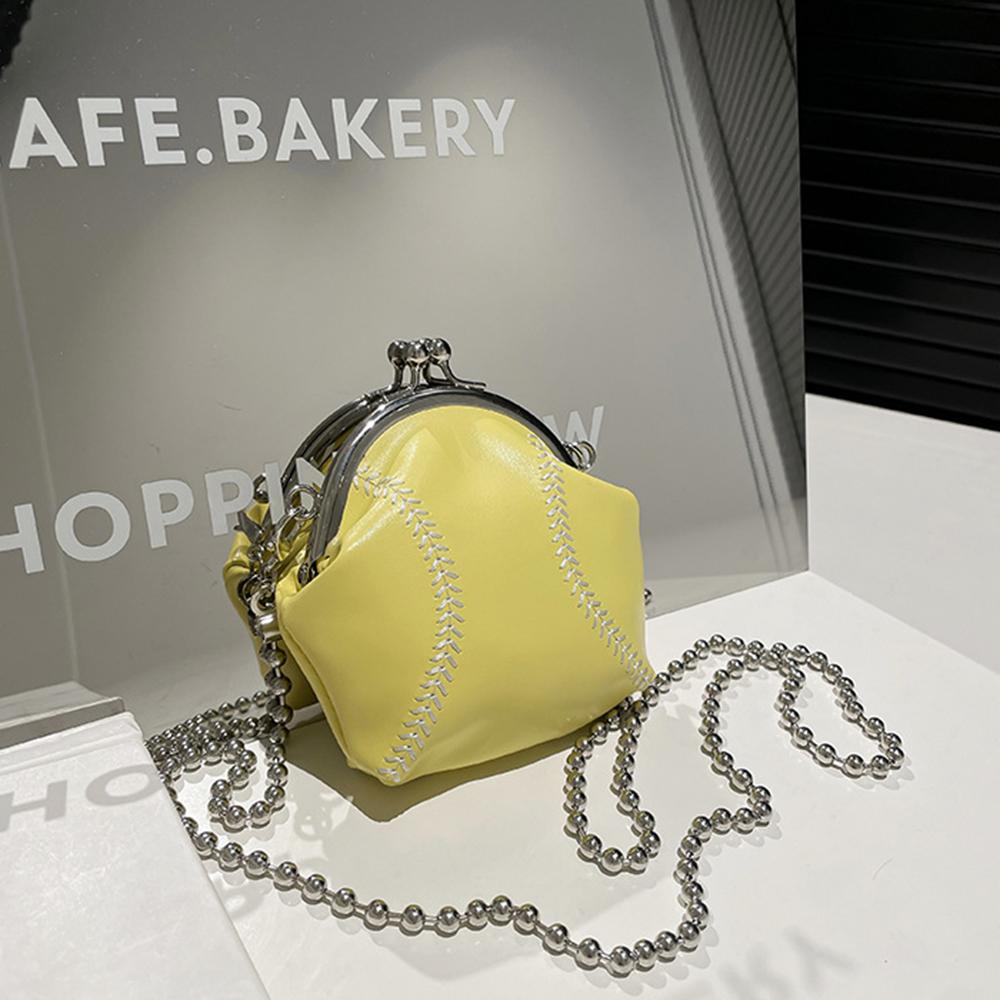 Personalizovaná řetízková mini skořepinová taška Vtipný baseballový design Vintage crossbody kabelka Dárek