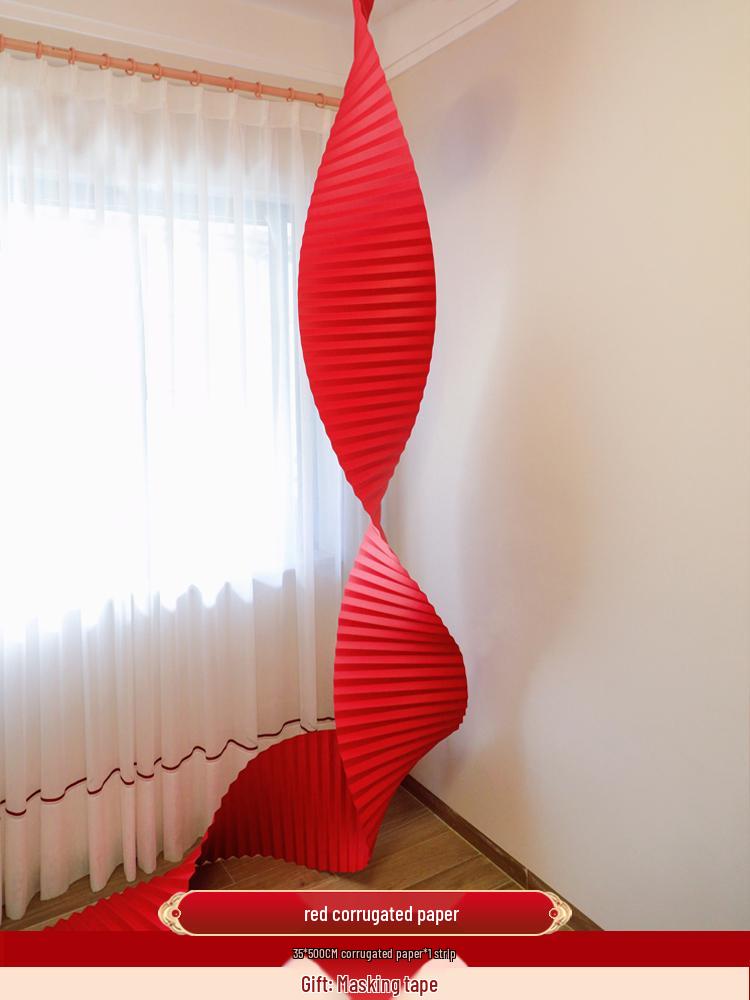 Festive Corrugated Paper Waves: New Year & Wedding Venue Decor