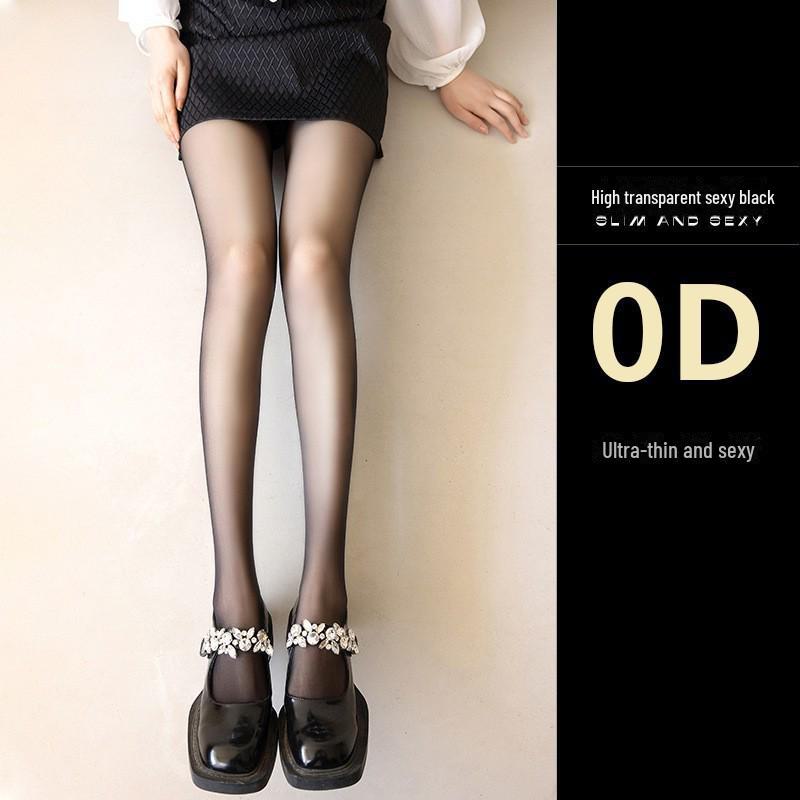 Damen Sheer Schwarze Seidenstrumpfhose - Laufmaschensicher, Bare Leg, Sexy Sommerstrümpfe