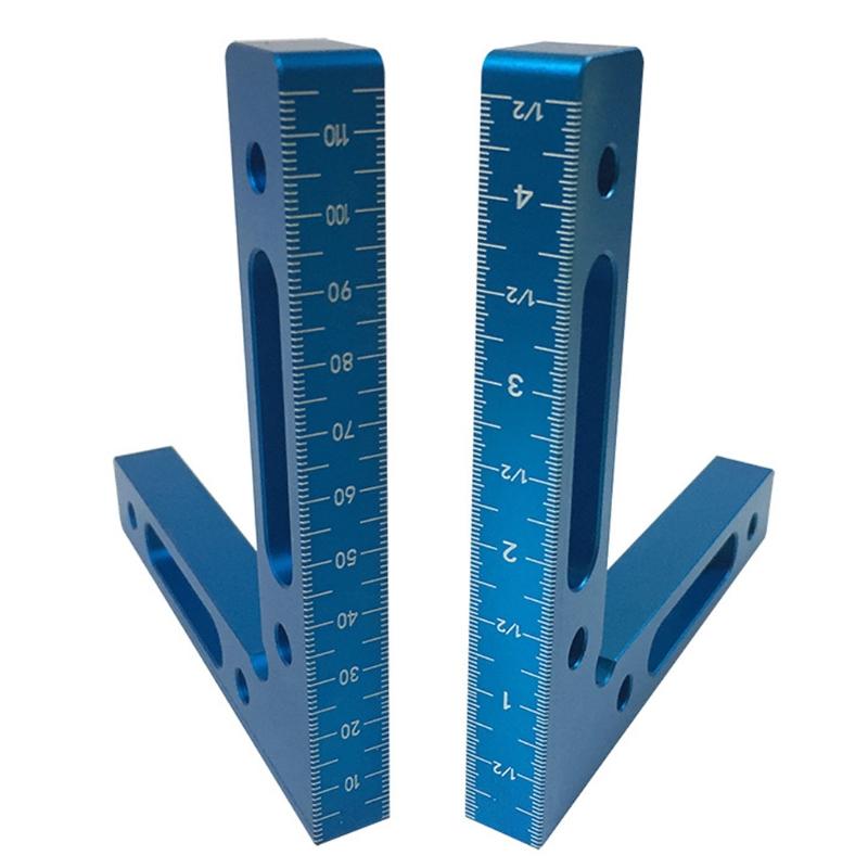 

Square Layout Ruler 2 Packs Carpenter for Measuring and Marking Carpentry Use Woodworking Carpenter Tool Corner Clamping 1 синій