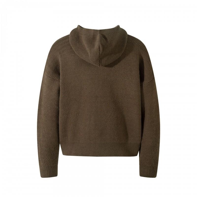 Mens High Street American Hooded Zip Knit Cardigan Warm Winter Sweater