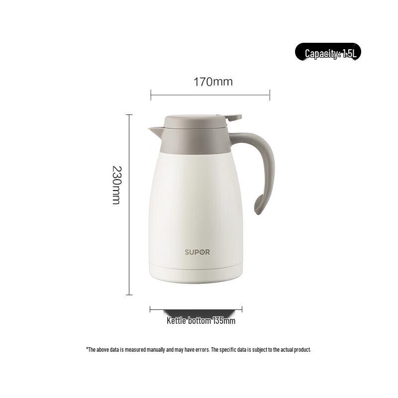 Supor 1.5L 304 Stainless Steel Vacuum Thermos with Handle