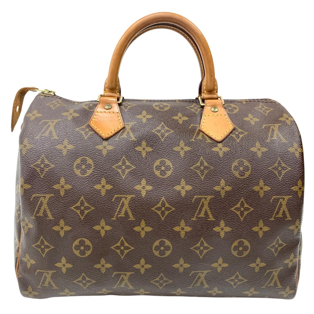 Used Louis Vuitton Monogram Speedy 30 M41526 Boston Bag Brown SP0934 Authentic 1224