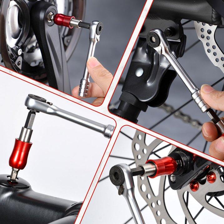 1/4 Inch Mini Ratchet Wrench 72-tooth Anticorrosion Bidirectional Wrench Magnetic Cr-V Reversible Ratchet Wrench DIY