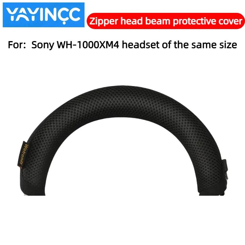 YAYINCC Quality Headphone Head Beam Cover for Sony WH-1000XM4 Headphone Zipper knitted fabric headband protective cover