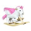 Unicorn Rocking Horse with Music In Metal and Wood 65x32x57cm