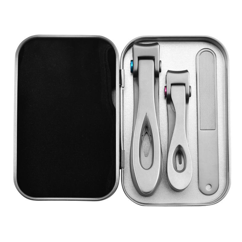 Anti-Splash Stainless Steel Large Nail Clipper Set for Thick Toenails