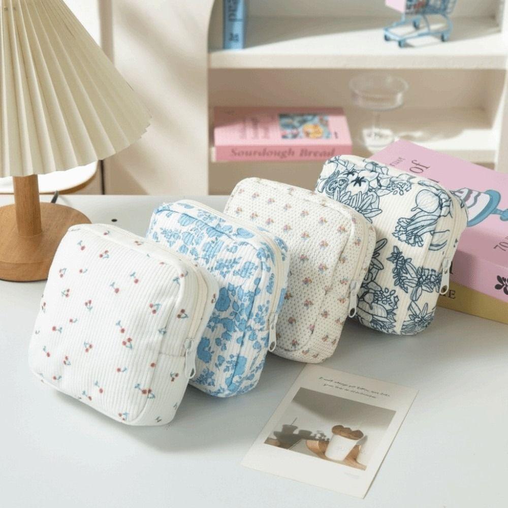Square Shape Makeup Bag Lipstick Storage Mini Storage Pouch Fashion Sanitary Napkin Storage Bag