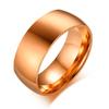 8mm Fashion Gold Color Stainless Steel Ring Smooth Surface Classic Engagement Anel  for Male Wedding Bands Gift Wholesale