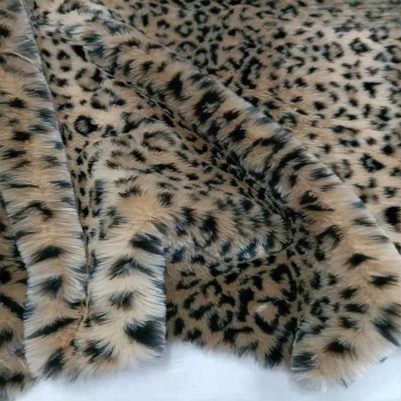 Tiskový plyšový syntetický kožušinový látka Leopardí potisk Tygr potisk Zebra Kostým na vystoupení Umělá kožešina Oblečení Koberec Domácí látka