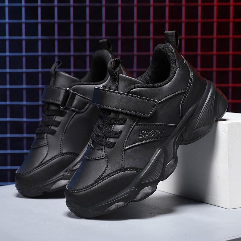 2025 Children Fashion Sports Shoes Breathable Boys Black School Walking Shoes Non Slip Kids Girls Casual Running Sneaker