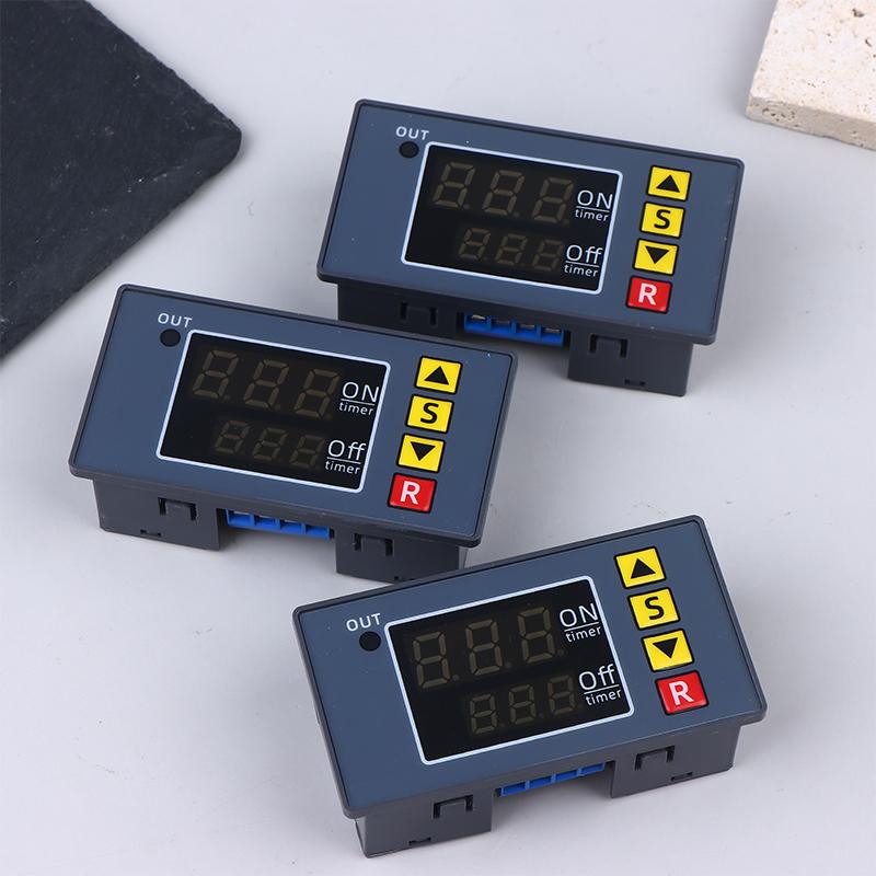 T3231 Releu de Temporizare Ciclică DC12V 24V AC110-220V Afișaj Dublu Roșu și Albastru Modul Releu de Temporizare Comutator Releu de Temporizare pentru Automobil
