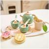 Wooden Kids Tea Set Pretend Play Food Kitchen Accessories Creative Imaginative Toy for Girls Birthday Tea Party Playroom